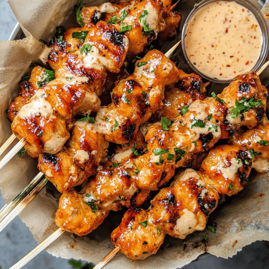 These Bang Bang Chicken Skewers are a must-try with their crispy, spicy coating and creamy sauce! Perfect for parties, barbecues, or a fun weeknight dinner, they’ll please both kids and adults alike. Make sure to save this recipe for your next gathering and enjoy a burst of flavor in every bite!