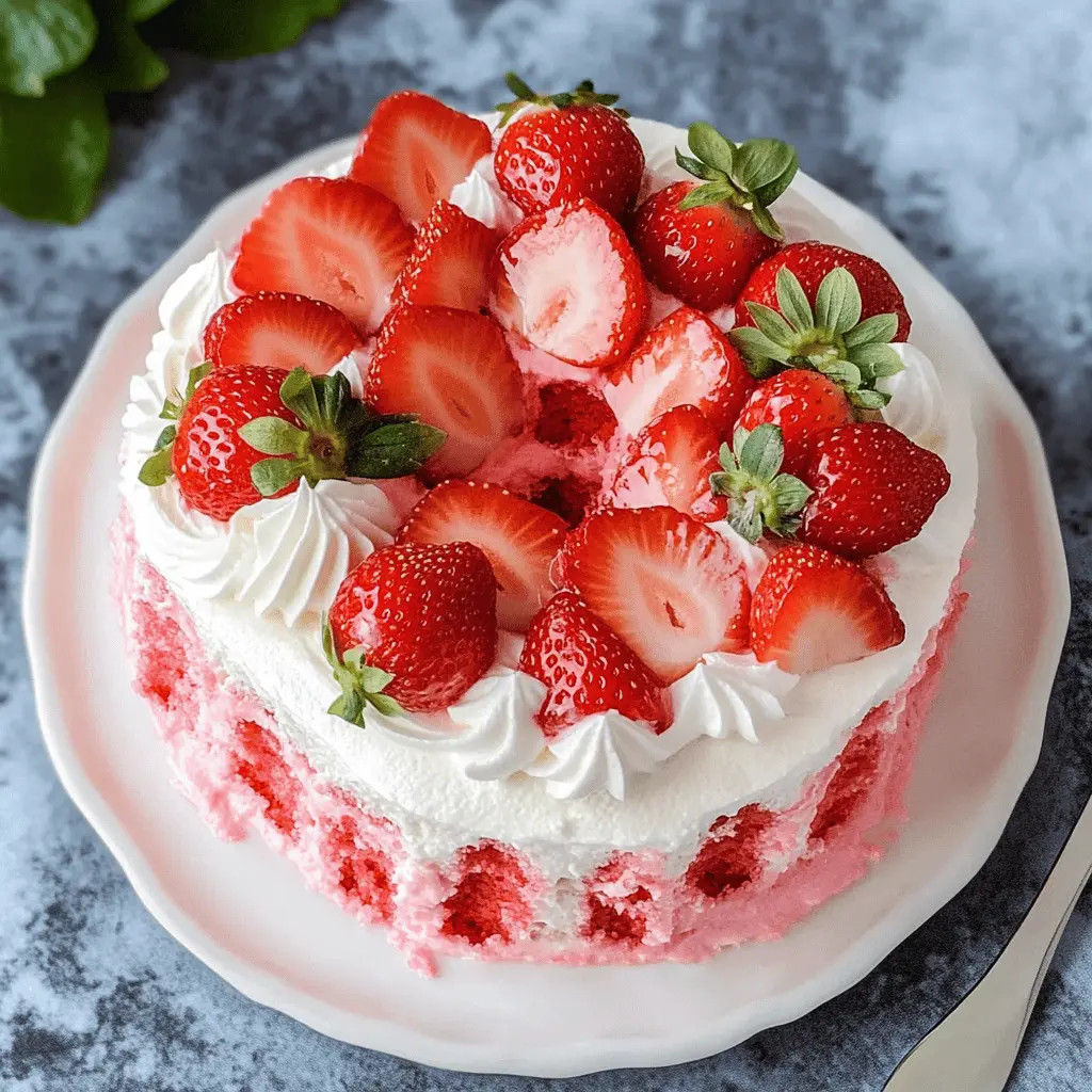 This Best Strawberry Poke Cake is a delightful treat bursting with fresh strawberry flavor! Moist vanilla cake meets a luscious strawberry sauce, making it perfect for any celebration. Light, fruity, and oh-so-refreshing, it's bound to be a hit at your next party or picnic. Save this recipe to make a memorable dessert that everyone will love!