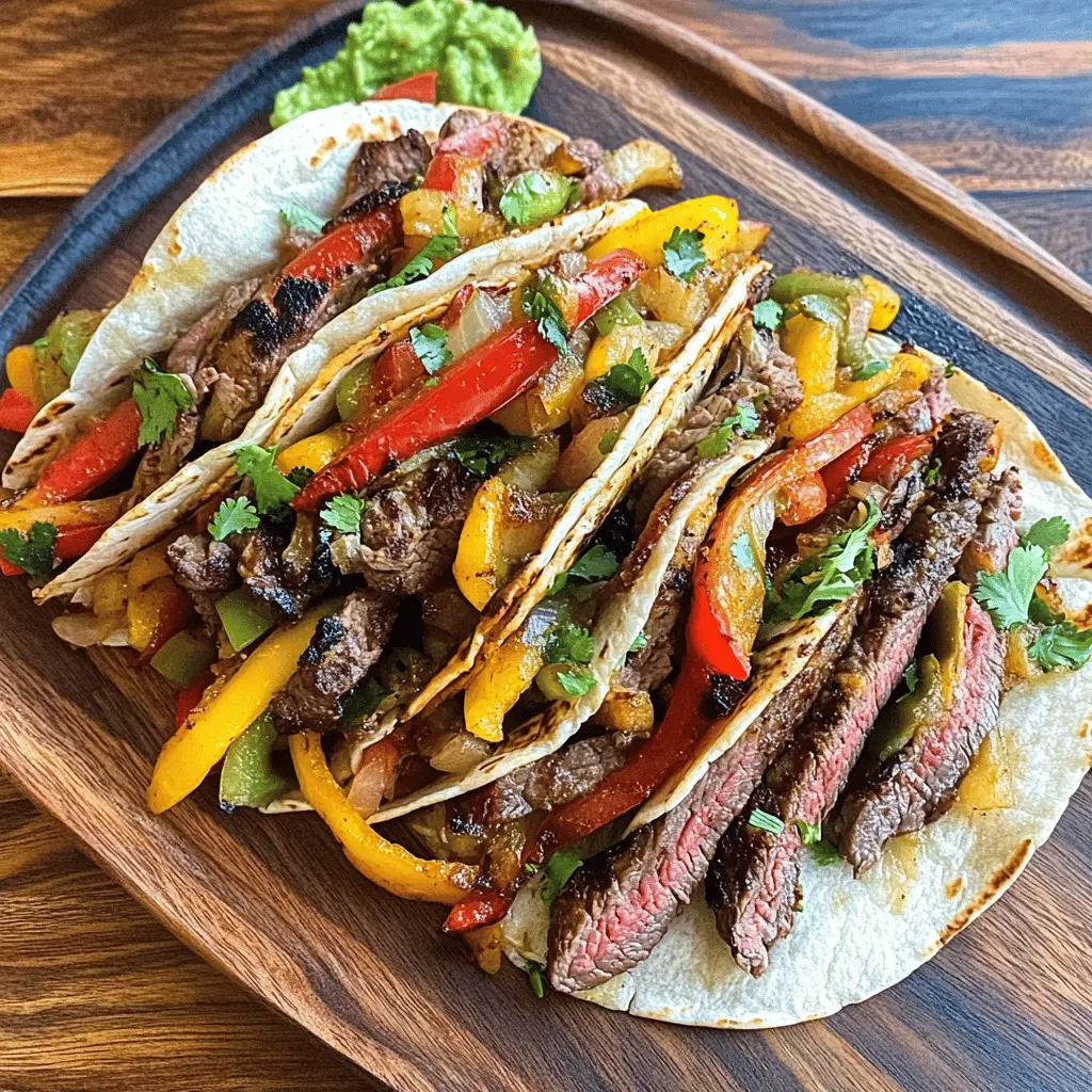 Sizzle up your dinner with these Blackstone Steak Fajitas! Loaded with marinated strips of steak and vibrant bell peppers, this easy recipe brings bold flavors to your table. Perfect for family gatherings or a quick weeknight meal. Save this recipe for your next taco night and enjoy a delicious twist on a classic favorite!