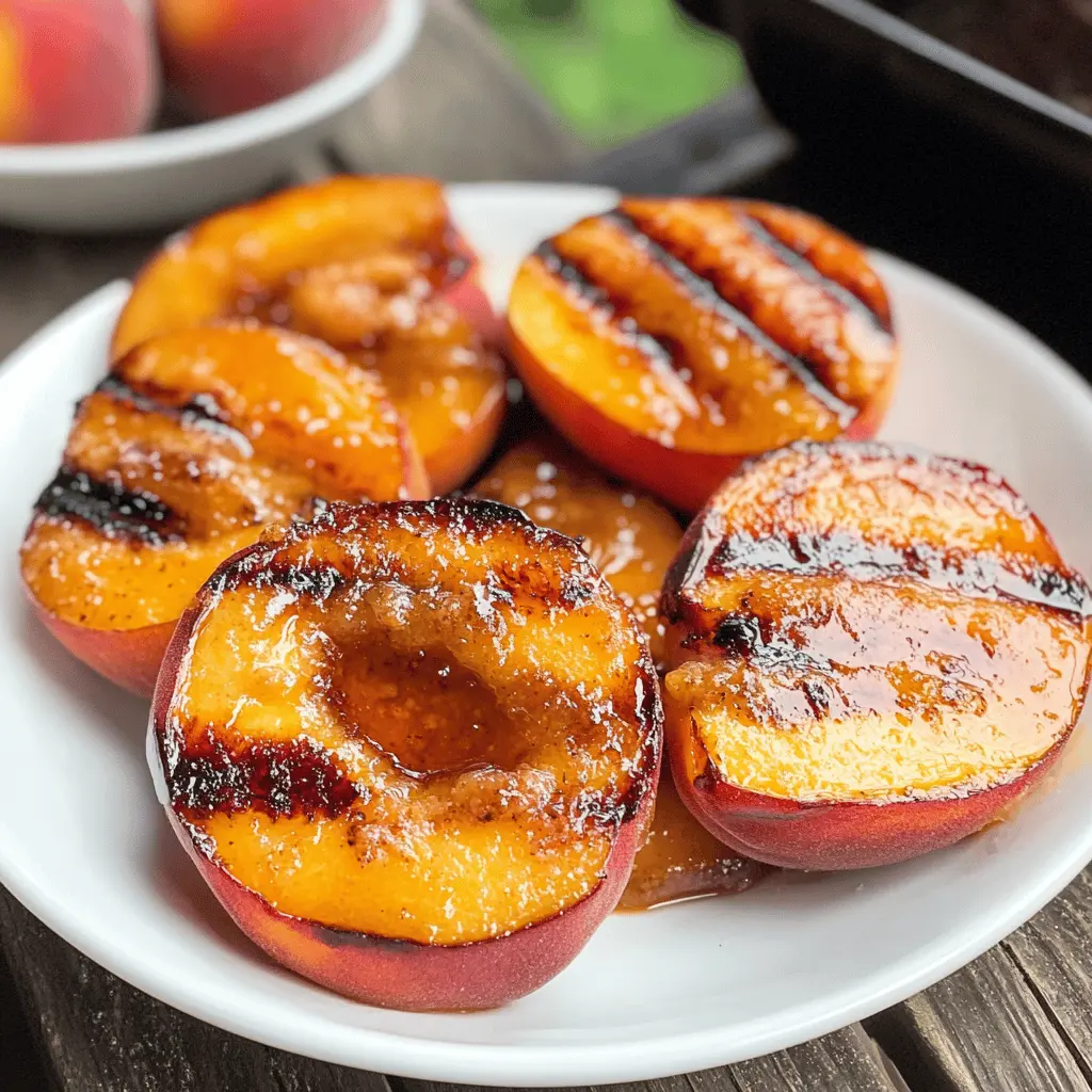Sweeten up your summer with these Brown Sugar Grilled Peaches! Bright, juicy peaches caramelized to perfection, creating a delightful smoky-sweet flavor. Enjoy them as a dessert, in a salad, or with yogurt for breakfast. Save this simple and delicious recipe for your next barbecue or outdoor gathering! 🍑✨