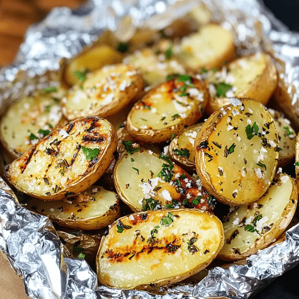 Make mealtime easy with these flavorful Garlic Herb Grilled Potatoes in Foil! Perfectly seasoned with fresh herbs and garlic, every bite is tender and delicious. Ideal for summer barbecues or weeknight dinners. Don't forget to save this recipe for your next outdoor gathering! Enjoy the simplicity and taste of this comforting side dish.