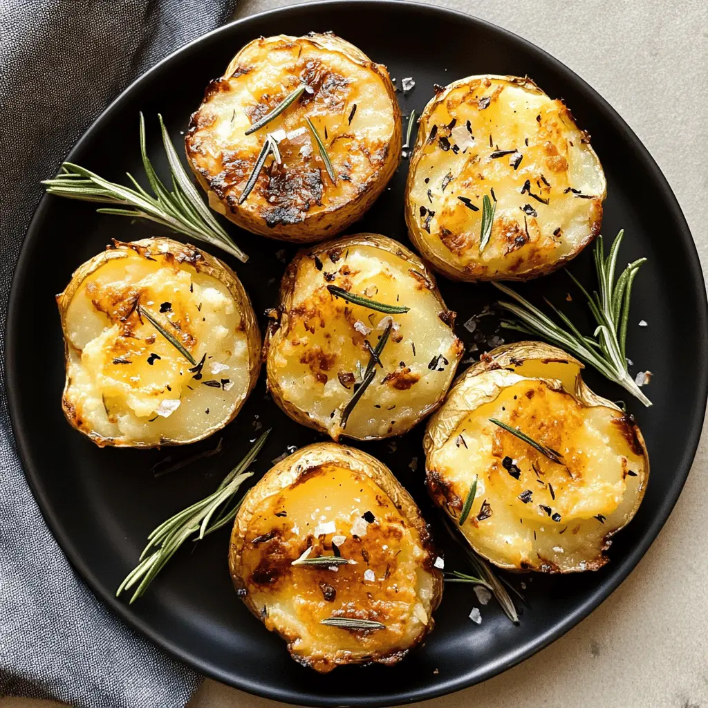 Crispy on the outside and creamy on the inside, these Grilled Garlic Rosemary Smashed Potatoes are the perfect side dish for any BBQ or family dinner. Infused with aromatic garlic and fragrant rosemary, they bring a burst of flavor to your plate. Save this recipe and impress your guests at your next gathering!