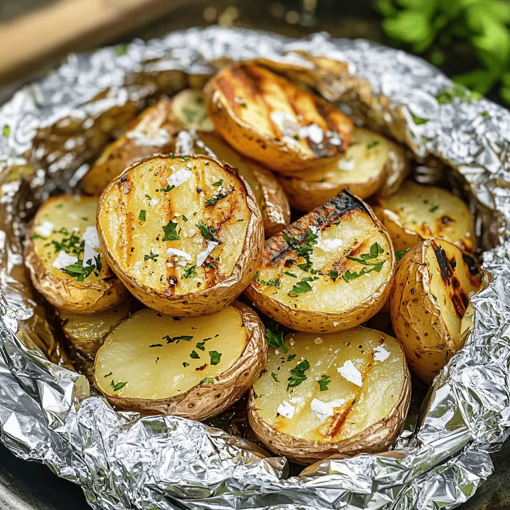 Enjoy delicious grilled potatoes in foil that are packed with flavor and super easy to make. These potato packets are the perfect side for any BBQ or picnic! Just toss your favorite herbs and spices with cubed potatoes, wrap them in foil, and let the grill do the work. Save this recipe for your next cookout!