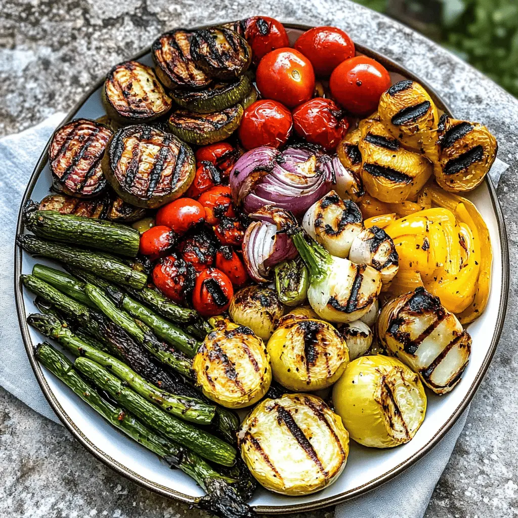 Fire up the grill and get ready for some delicious grilled vegetables! With vibrant colors and smoky flavors, this recipe showcases seasonal veggies such as bell peppers, zucchini, and asparagus, perfectly cooked to bring out their natural sweetness. Save this easy-to-follow guide for your next cookout or barbecue! Ideal for summer gatherings and healthy meals.