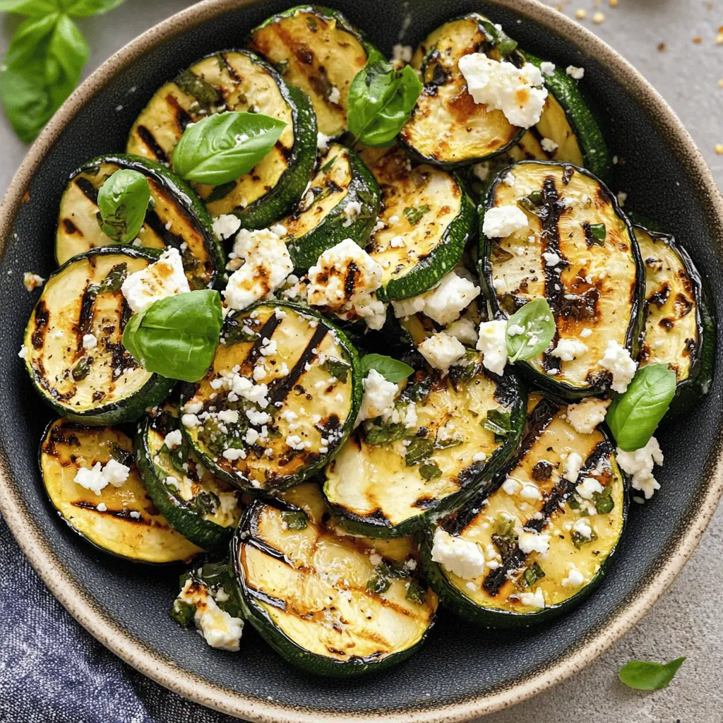 This grilled zucchini with feta and basil is an easy, refreshing side dish that's perfect for summer gatherings. The smoky flavor of the zucchini pairs beautifully with the creamy feta and fresh basil. Enjoy this flavorful recipe at your next barbecue or picnic! Don't forget to save it for later!