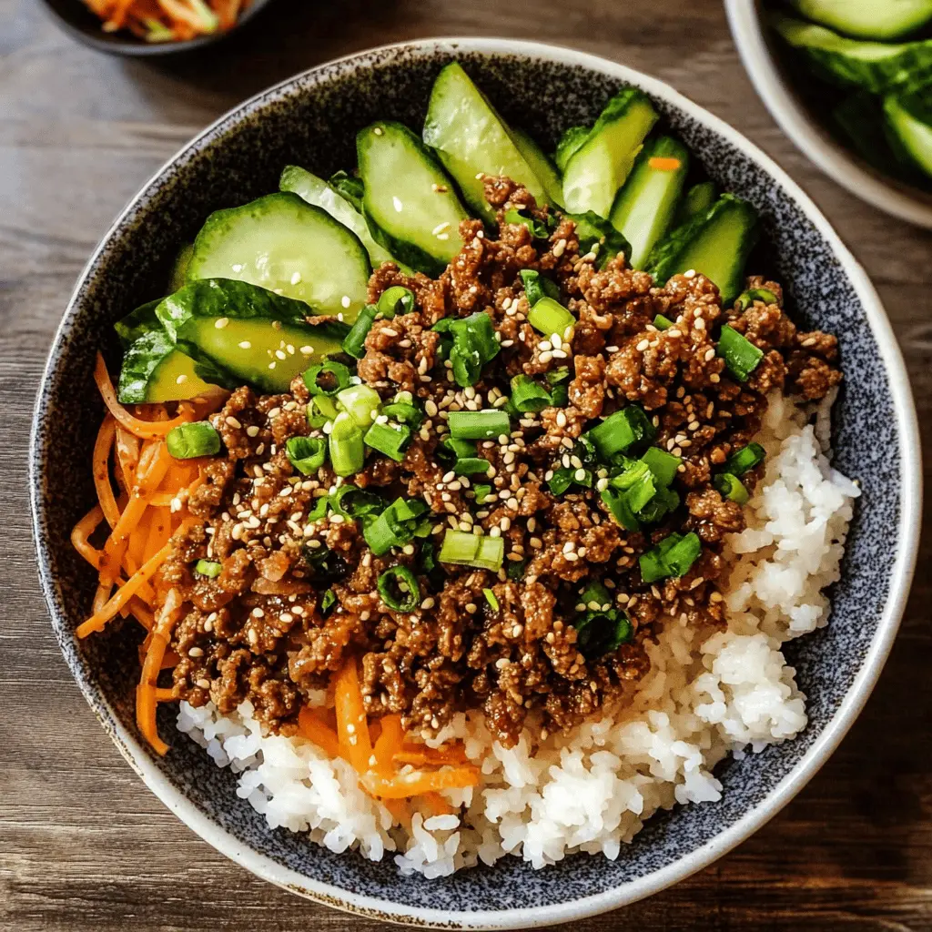 This Ground Beef Bulgogi recipe brings the flavors of Korea right to your kitchen! Sizzling with a sweet and savory marinade and packed with tender ground beef, it's a quick meal perfect for busy weeknights. Serve it over rice or in lettuce wraps for a delightful twist. Save this recipe for your next family dinner or meal prep day!