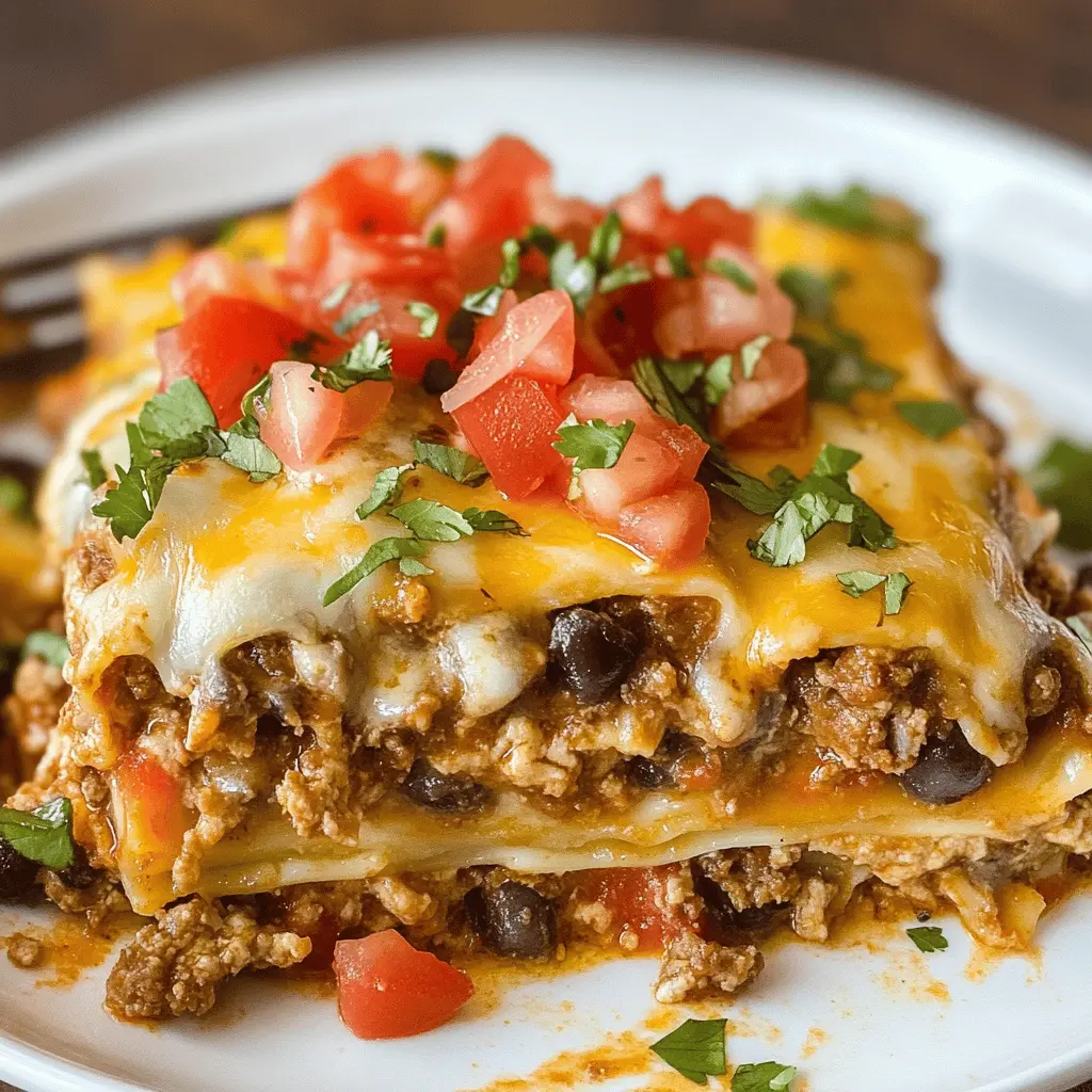 Make your dinner night special with this flavorful Mexican Lasagna! Layered with delicious tortillas, ground beef, zesty tomatoes, and melted cheese, this dish is a perfect twist on a classic that the whole family will love. Save this recipe for your next Taco Tuesday or family gathering and impress your guests with a hearty meal they won’t forget!