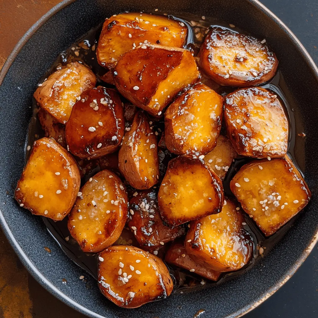 Sweeten your day with these Miso Glazed Melting Sweet Potatoes! The combination of rich miso and caramelized sweetness creates a unique side dish that's packed with flavor. Perfect for holiday gatherings or weeknight dinners, this recipe is sure to impress. Save it for your next meal and enjoy the delightful taste of these melt-in-your-mouth sweet potatoes!
