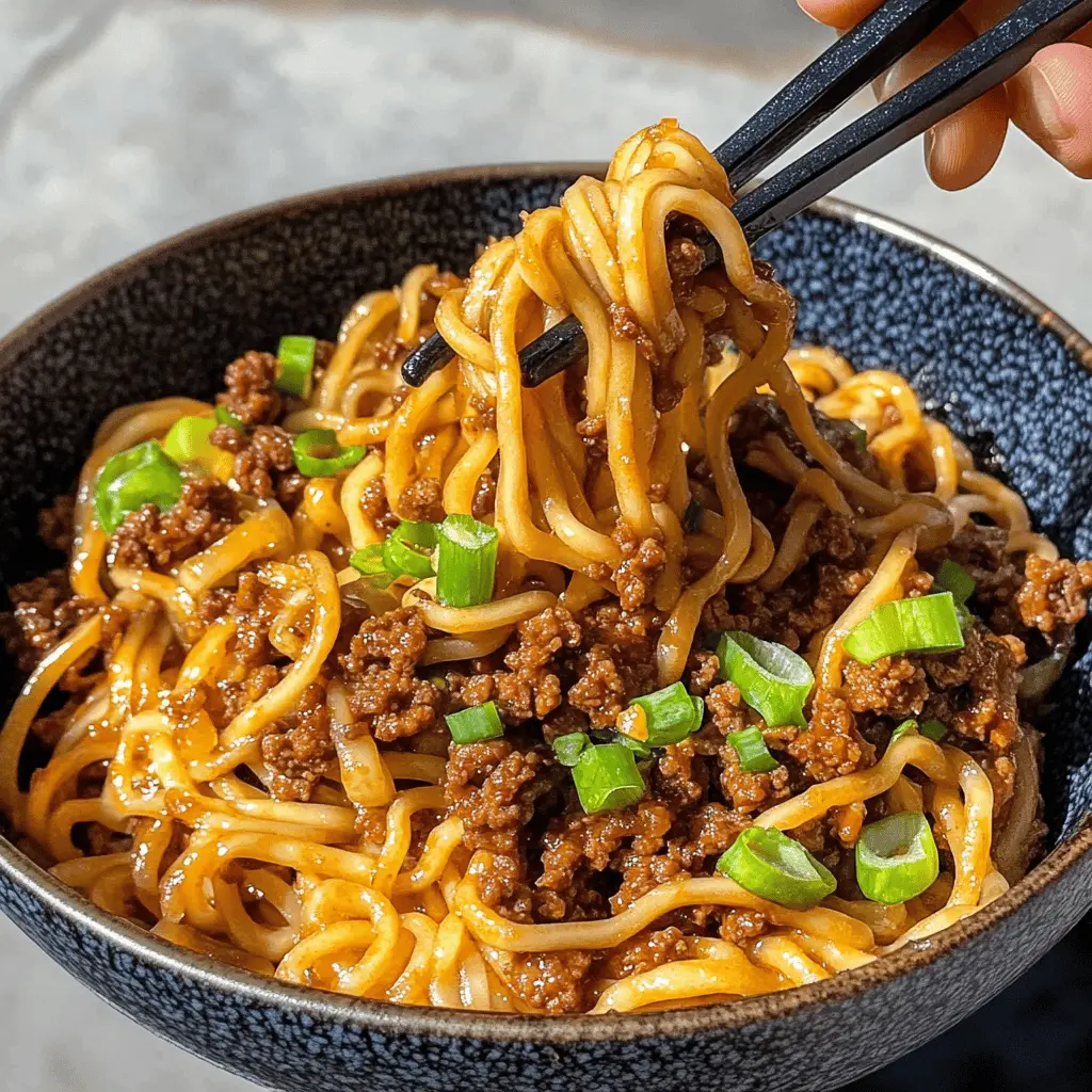 Looking for a quick and satisfying dinner? These Mongolian Ground Beef Noodles are packed with flavor and require just a few simple ingredients! With tender beef, fresh vegetables, and a savory sauce, this dish is perfect for busy weeknights or family gatherings. Save this recipe for a delicious meal that everyone will love!