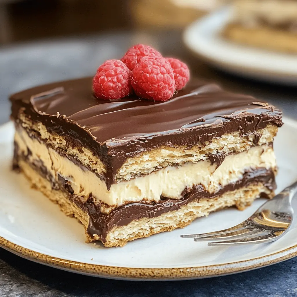 This No-Bake Chocolate Eclair Cake is a delightful dessert that comes together effortlessly! With layers of creamy vanilla pudding, golden graham crackers, and rich chocolate frosting, every bite is a treat. Perfect for gatherings or a cozy night in, save this recipe to impress your friends and family with a sweet surprise!