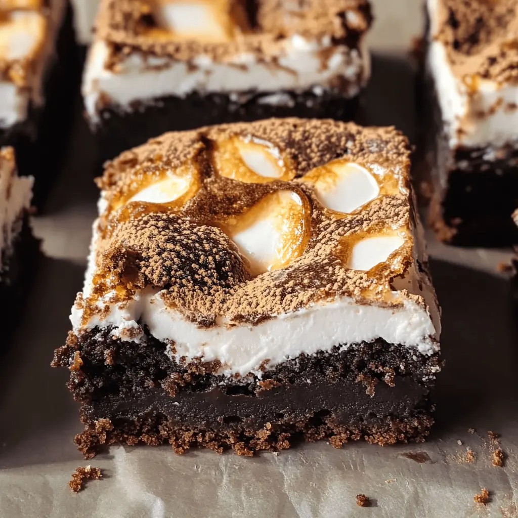 Get ready for a delicious twist on a classic favorite! These S'mores Brownies with Vanilla Bean Marshmallow combine rich chocolatey brownies with gooey marshmallow fluff. Topped with a crunchy graham cracker crust, this treat is perfect for sharing at parties or roasting fires. Save this recipe for your next family gathering or cozy night in!
