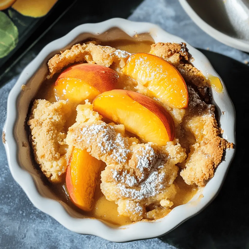 Get ready to enjoy a classic Southern Peach Cobbler that's bursting with juicy peaches and a golden, flaky crust! This easy recipe features fresh, sweet peaches and a hint of cinnamon, making it the perfect dessert for summer gatherings or cozy family dinners. Don't forget to save this delightful treat for your next occasion!