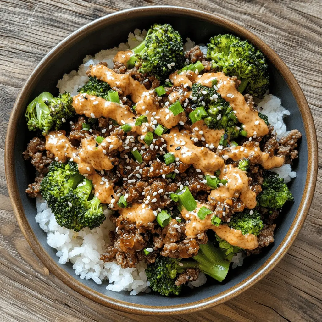 This Teriyaki Ground Beef and Broccoli dish is a delightful and quick weeknight meal! Packed with flavor from the teriyaki sauce and complemented by the creamy Yum Yum sauce, it's sure to please the whole family. Perfect for busy evenings or a cozy dinner at home. Save this recipe for a delicious Asian-inspired feast that comes together in no time!