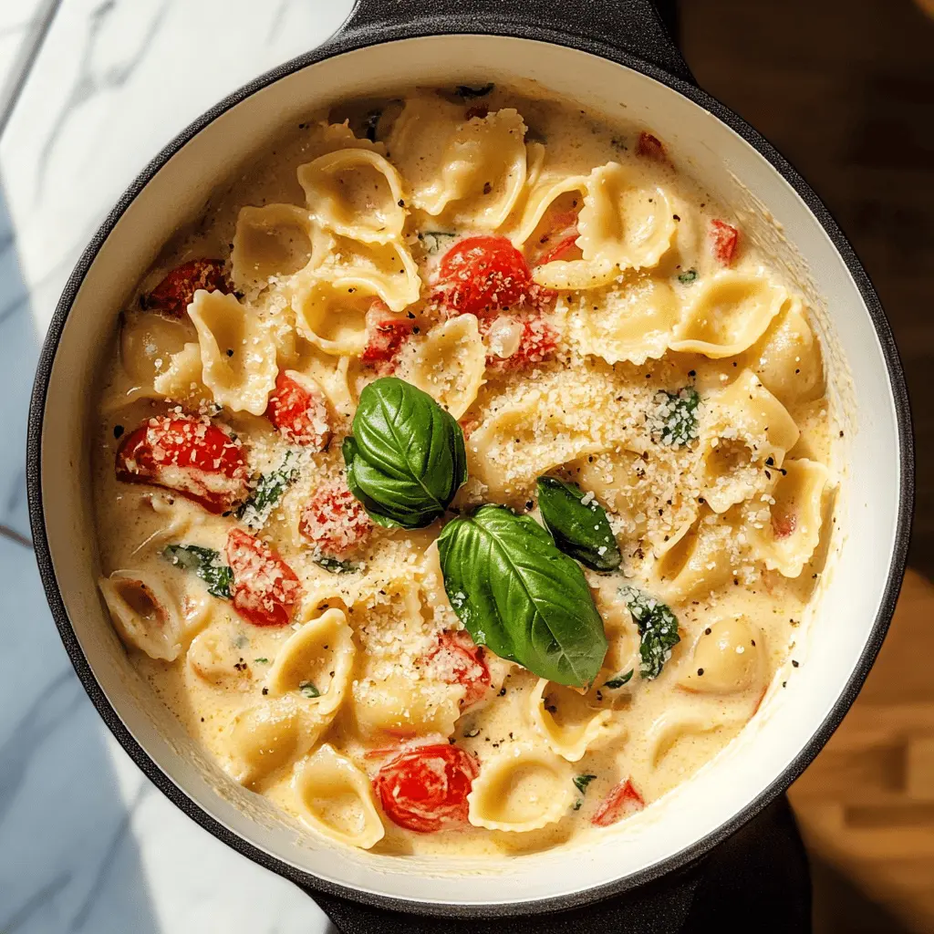 Easy Creamy Basil Tomato Pasta Recipe