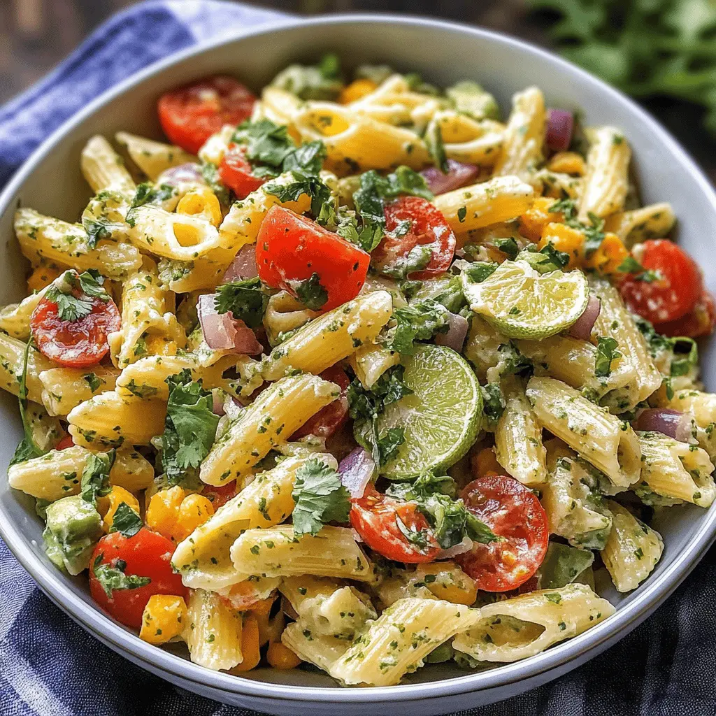 Easy Cilantro Lime Pasta Salad Recipe