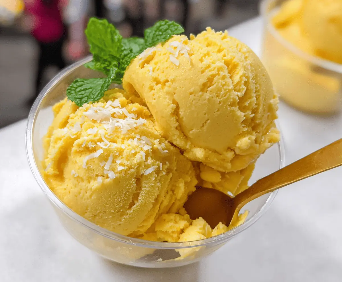 Easy Homemade Coconut Mango Ice Cream Recipe