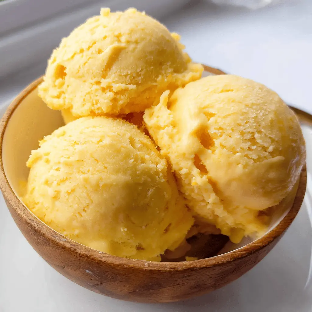 Easy 3-Ingredient Mango Ice Cream Recipe