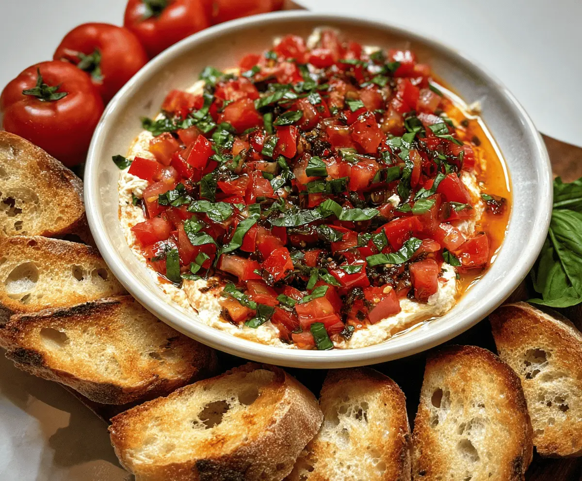 Easy Bruschetta Dip Recipe for Parties