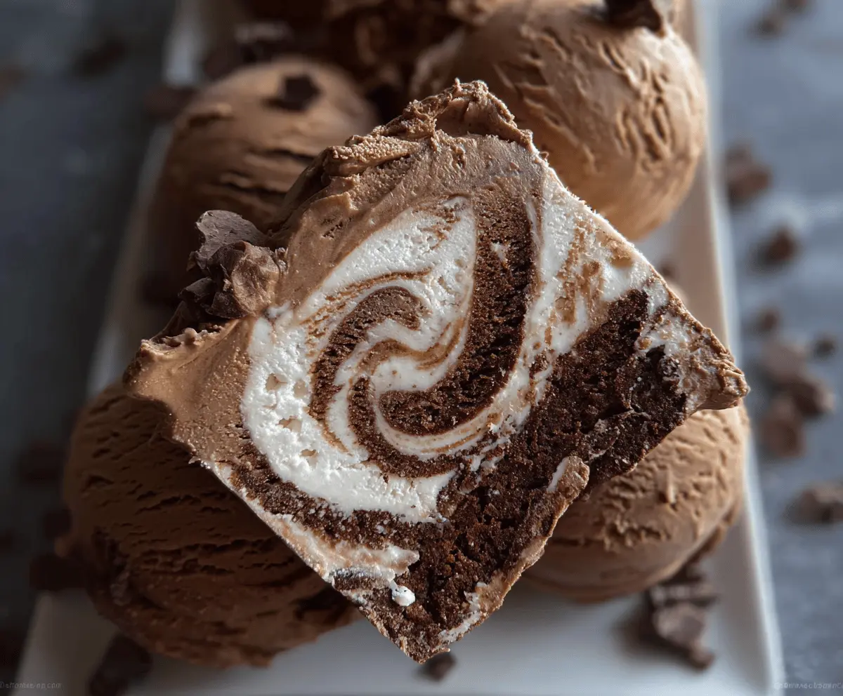 Easy Brownie Fudge Swirl Ice Cream Recipe