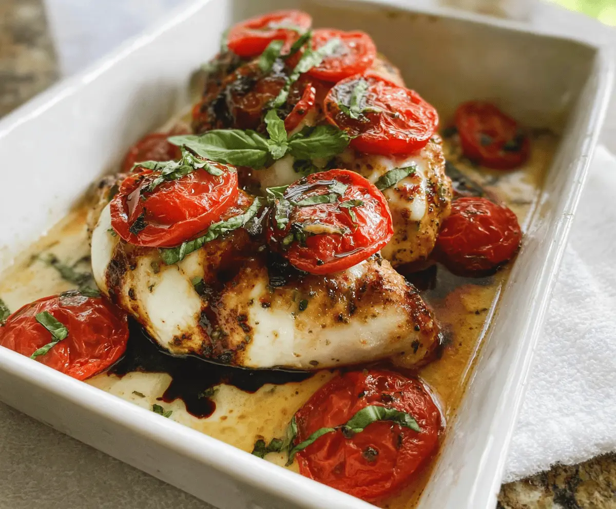 Easy Baked Caprese Chicken Recipe