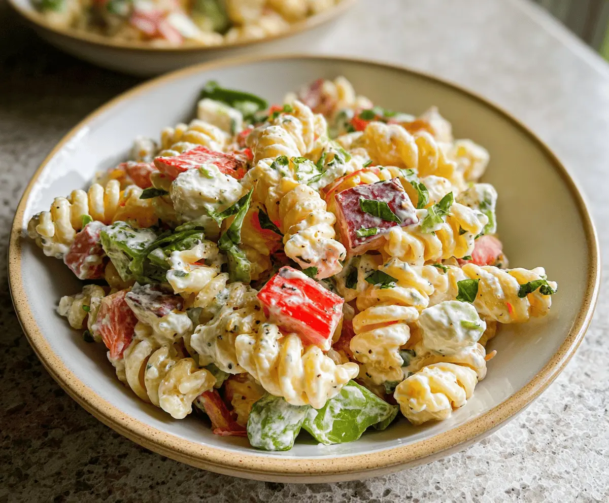 Easy Creamy Pasta Salad Recipe