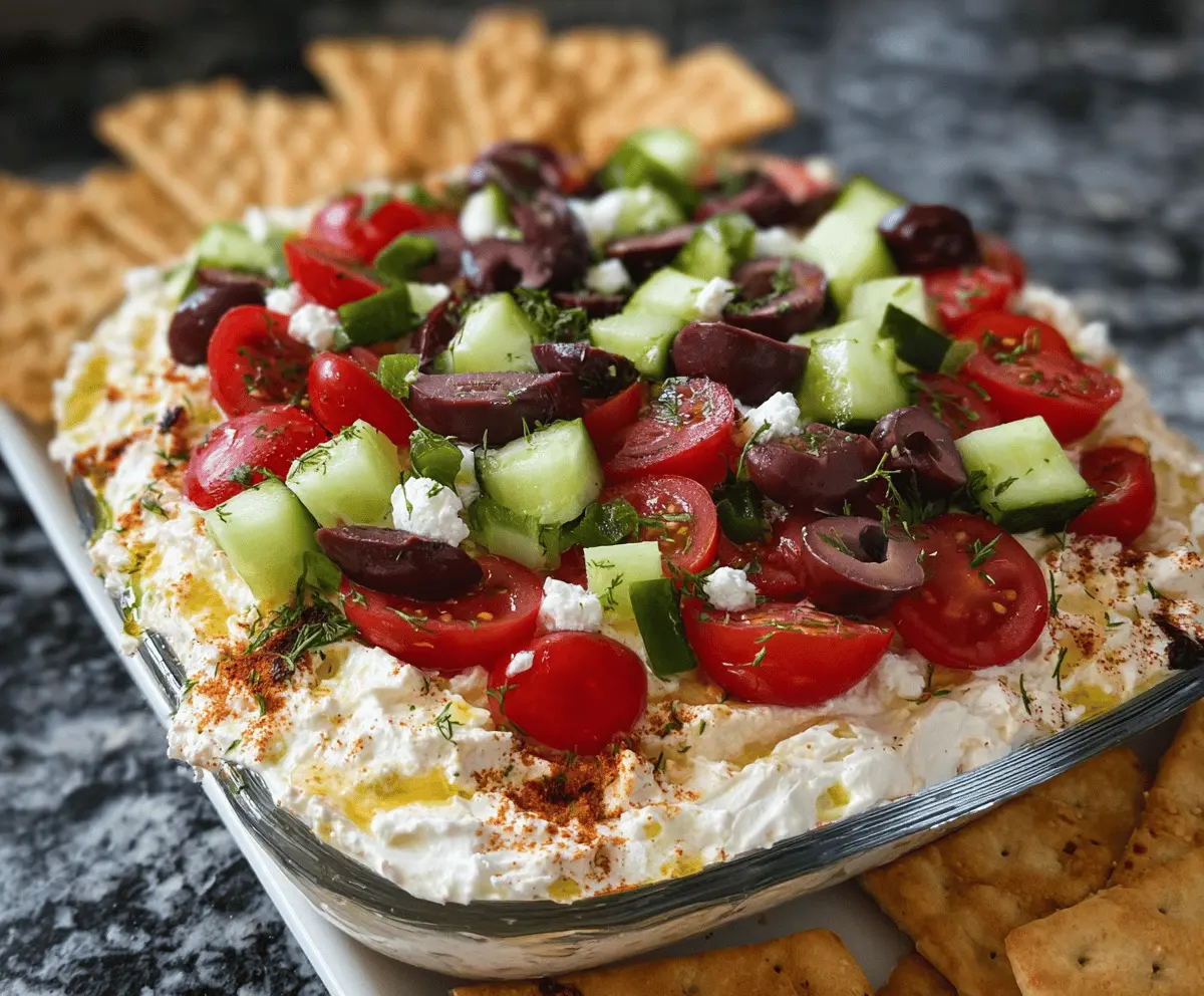 Easy 7 Layer Greek Dip Recipe