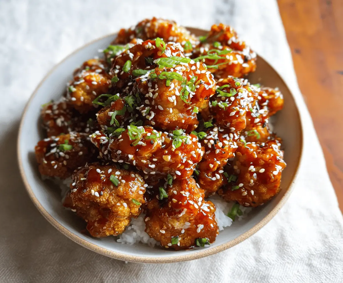 Easy Sticky Sesame Cauliflower Recipe