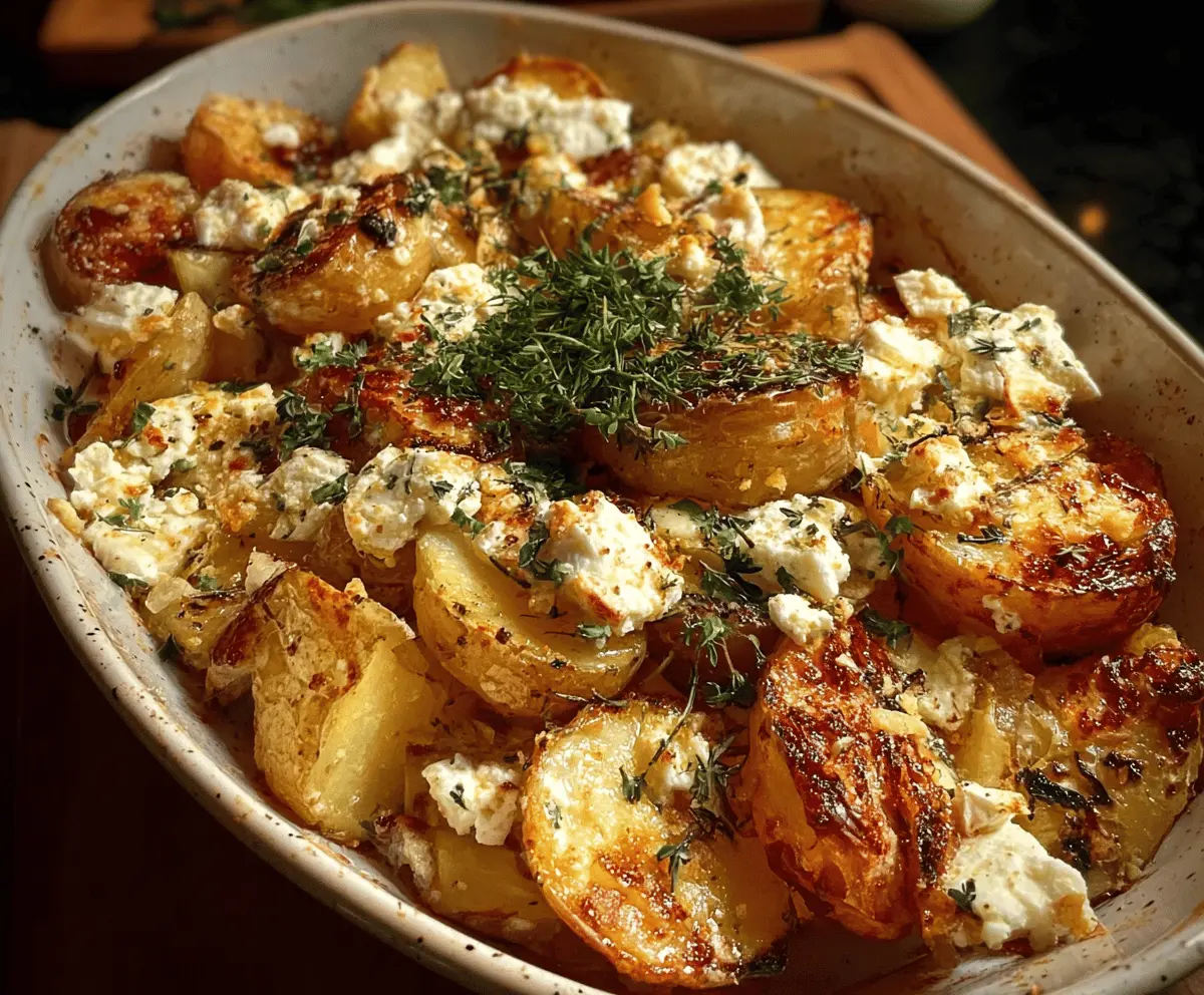 Easy Baked Feta Potatoes with Cheese