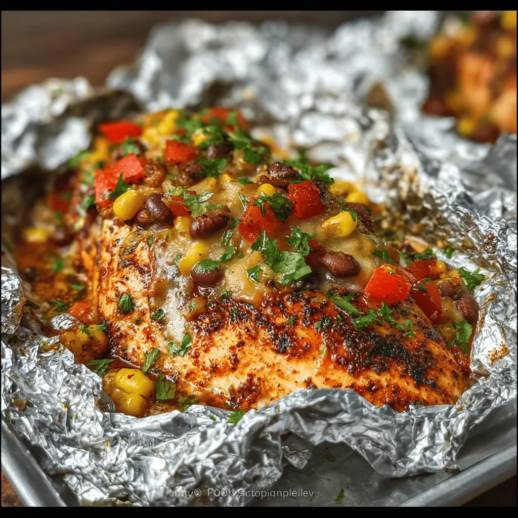 Easy Santa Fe Chicken Foil Packets Recipe