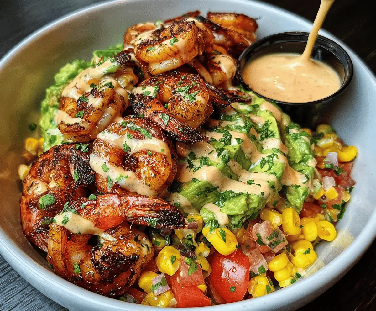 Easy Grilled Shrimp Bowl With Avocado and Corn Salsa