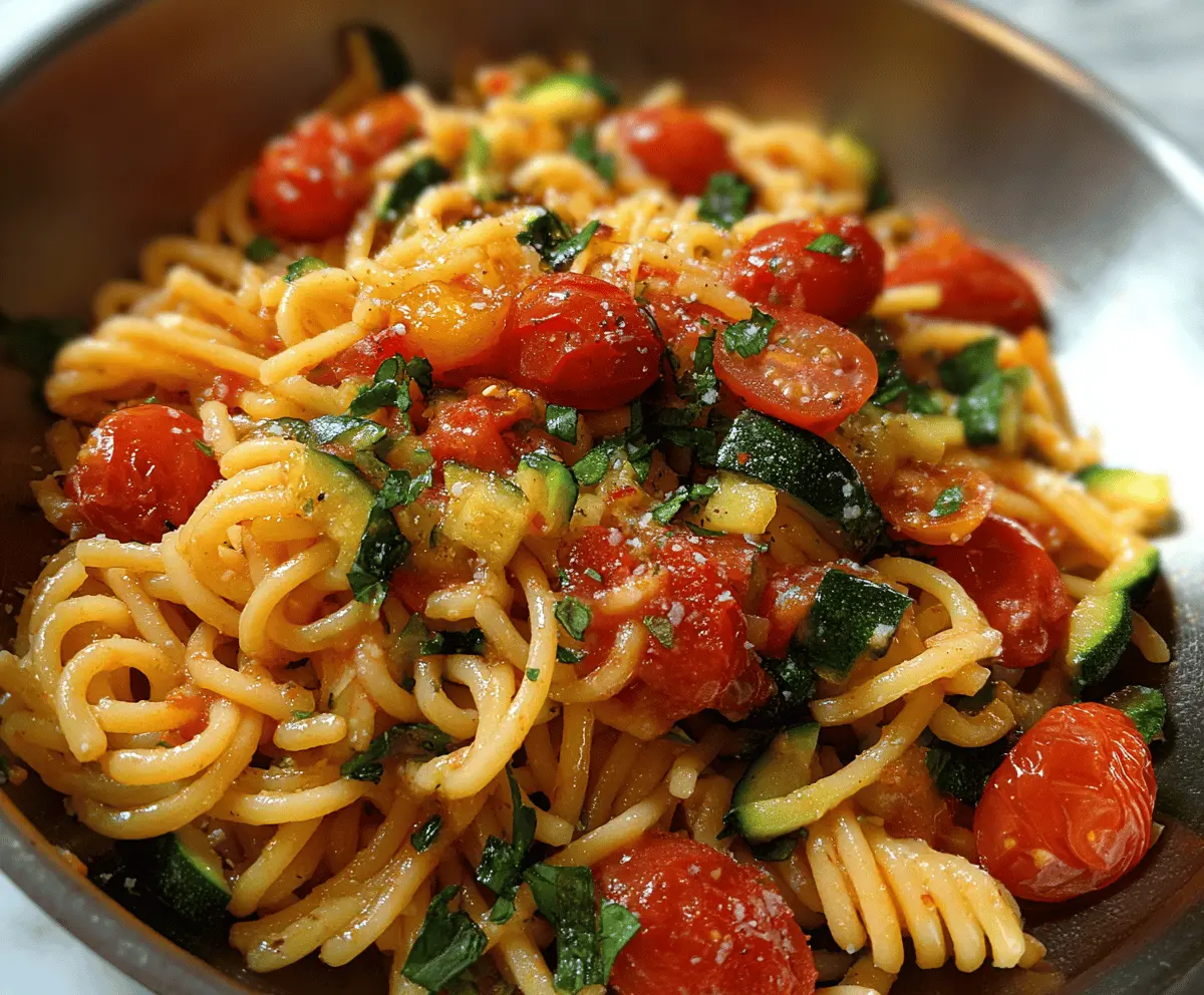 Easy Tomato Zucchini Pasta Recipe