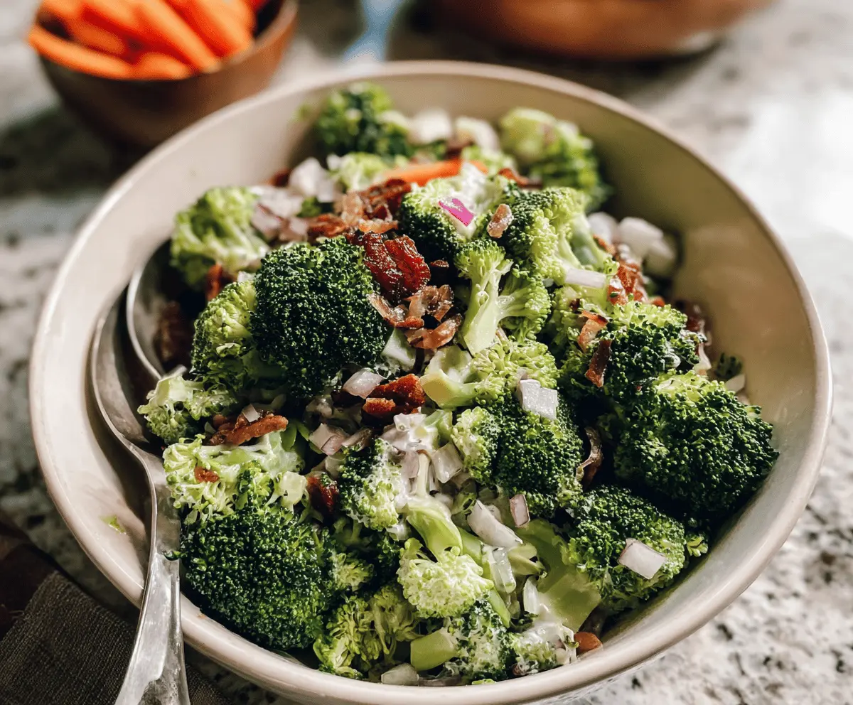 Easy Broccoli Salad Recipe With Bacon and Cheese