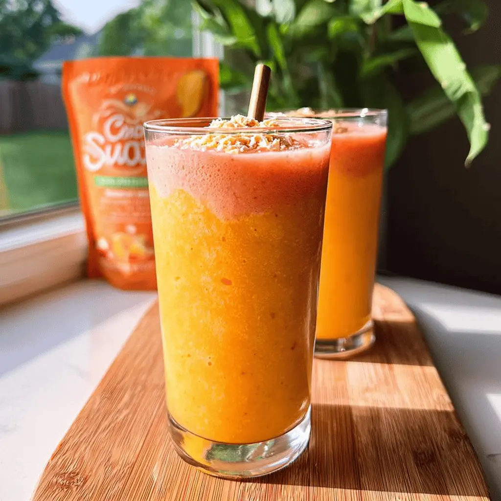 Refreshing Mango Watermelon Sunrise Smoothie Recipe
