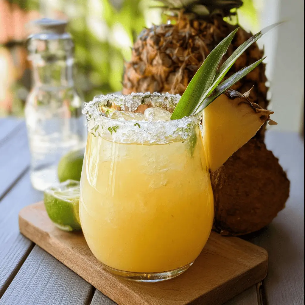 Easy Hawaiian Margarita with Pineapple and Coconut