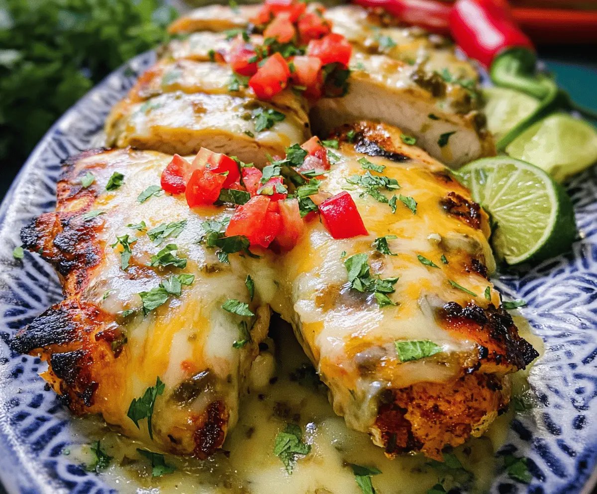 Cheesy Grilled Salsa Verde Chicken