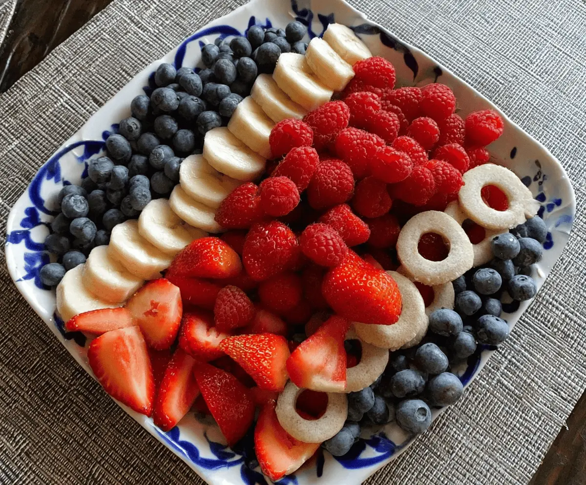 Easy 4th of July Fruit Platter for Summer Parties