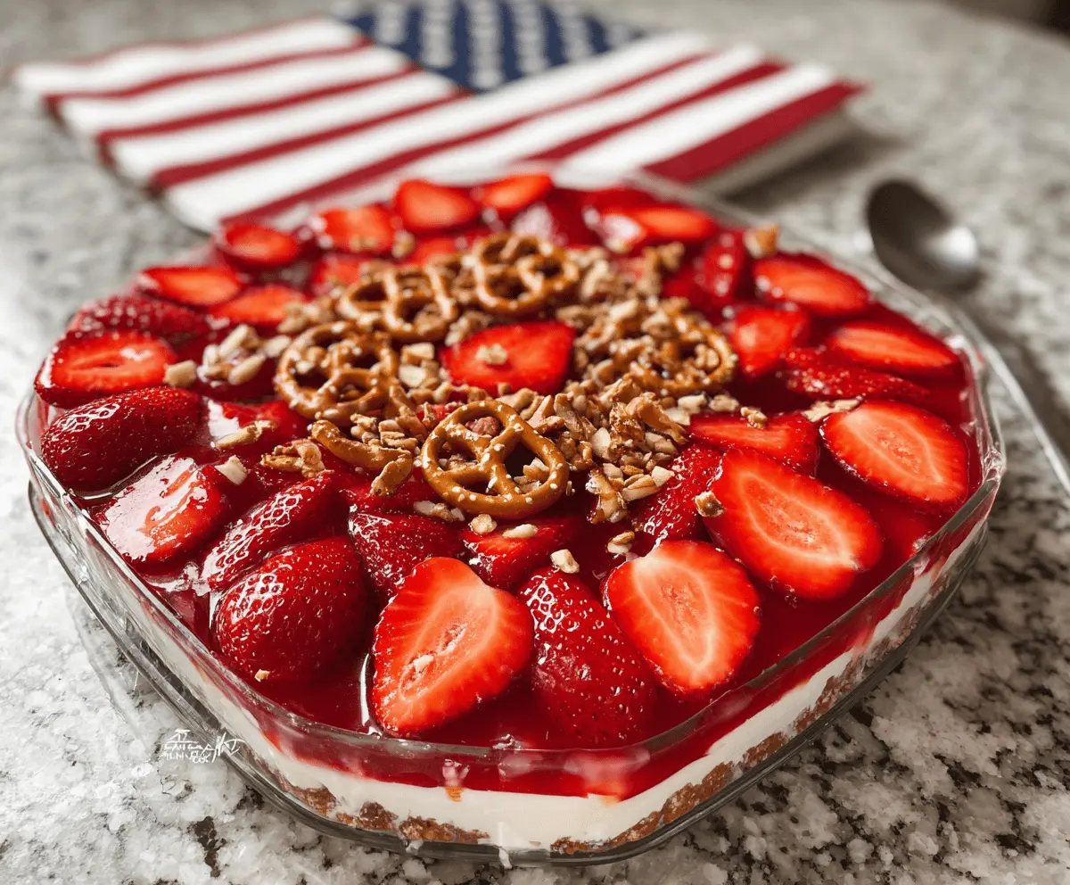 Easy Strawberry Pretzel Jello Salad Recipe