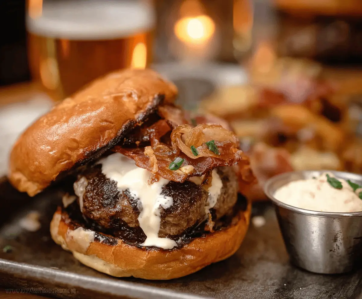 Easy Irish Pub Burger Recipe with Cheese