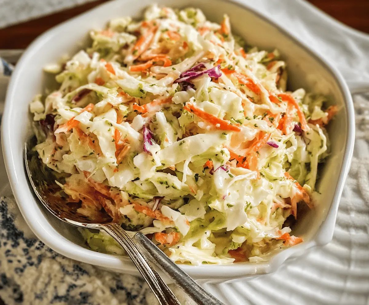 Easy Sweet and Tangy Coleslaw Recipe