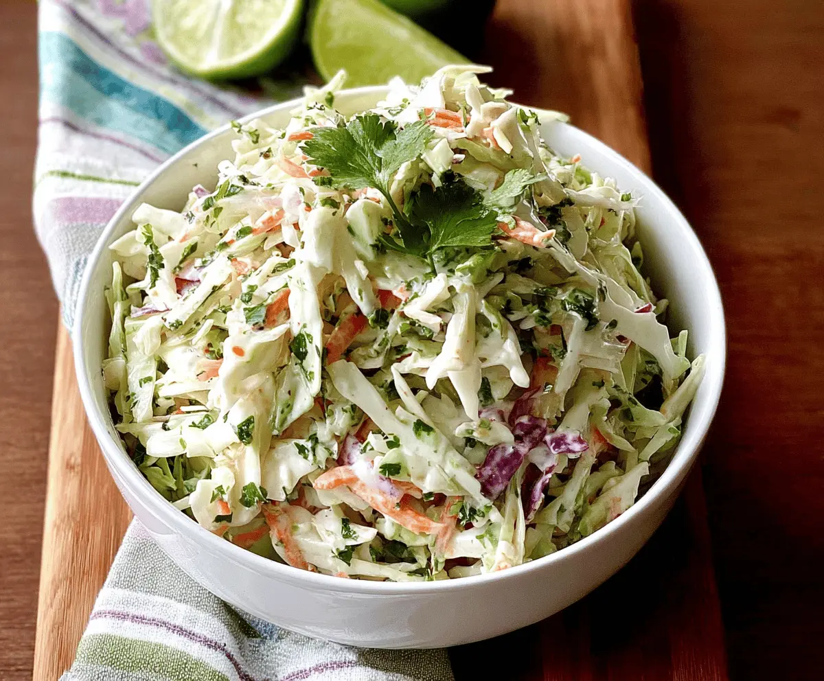 Creamy Cilantro Lime Coleslaw Recipe