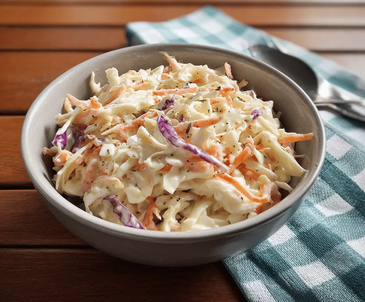 Easy Creamy Coleslaw Recipe for Summer