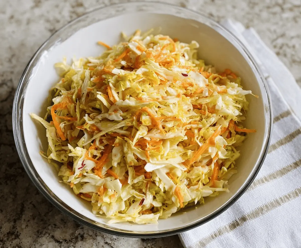 Easy Tangy Vinegar Coleslaw Recipe