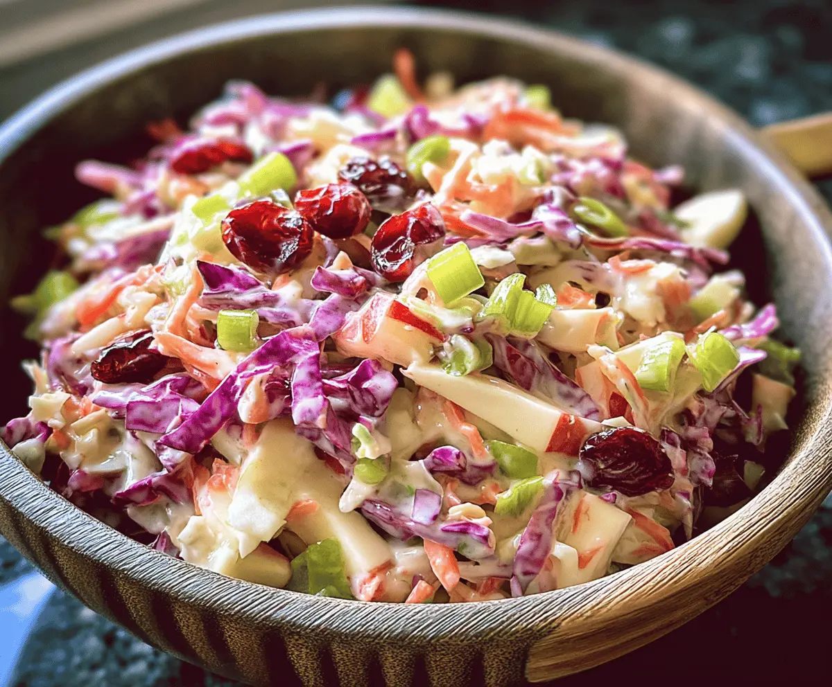 Easy Cranberry Apple Coleslaw Recipe