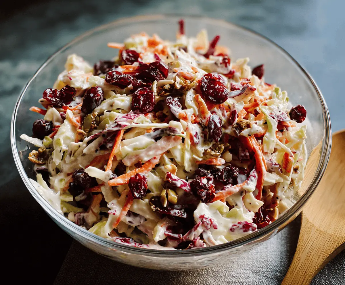 Easy Cranberry Coleslaw Recipe for Fall