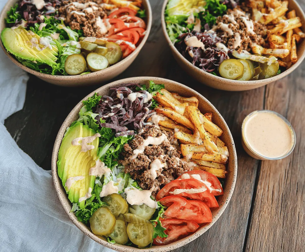 Healthy Burger Bowls Ready in 20 Minutes