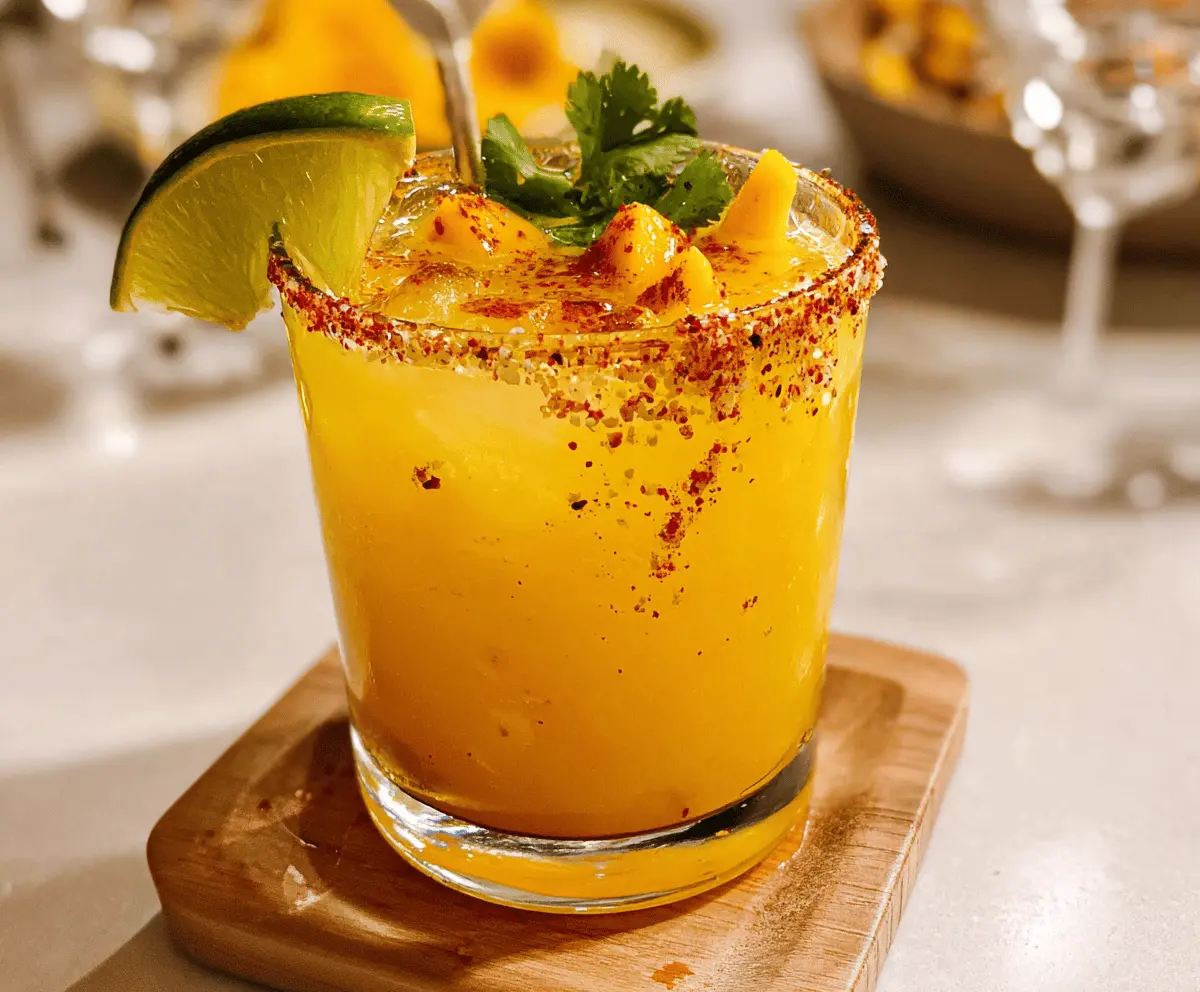 Spicy Mango Margarita with Hot Honey Kick