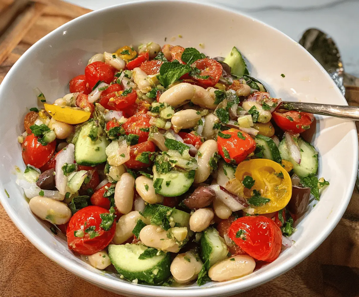 Easy Mediterranean Bean Salad for Quick Healthy Meals