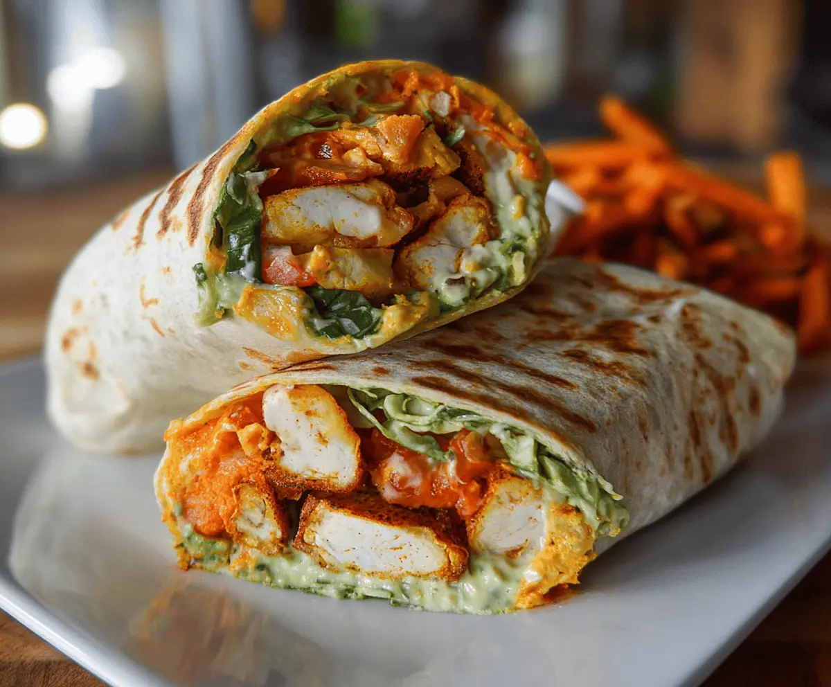 Easy Healthy Buffalo Tofu Wrap Recipe