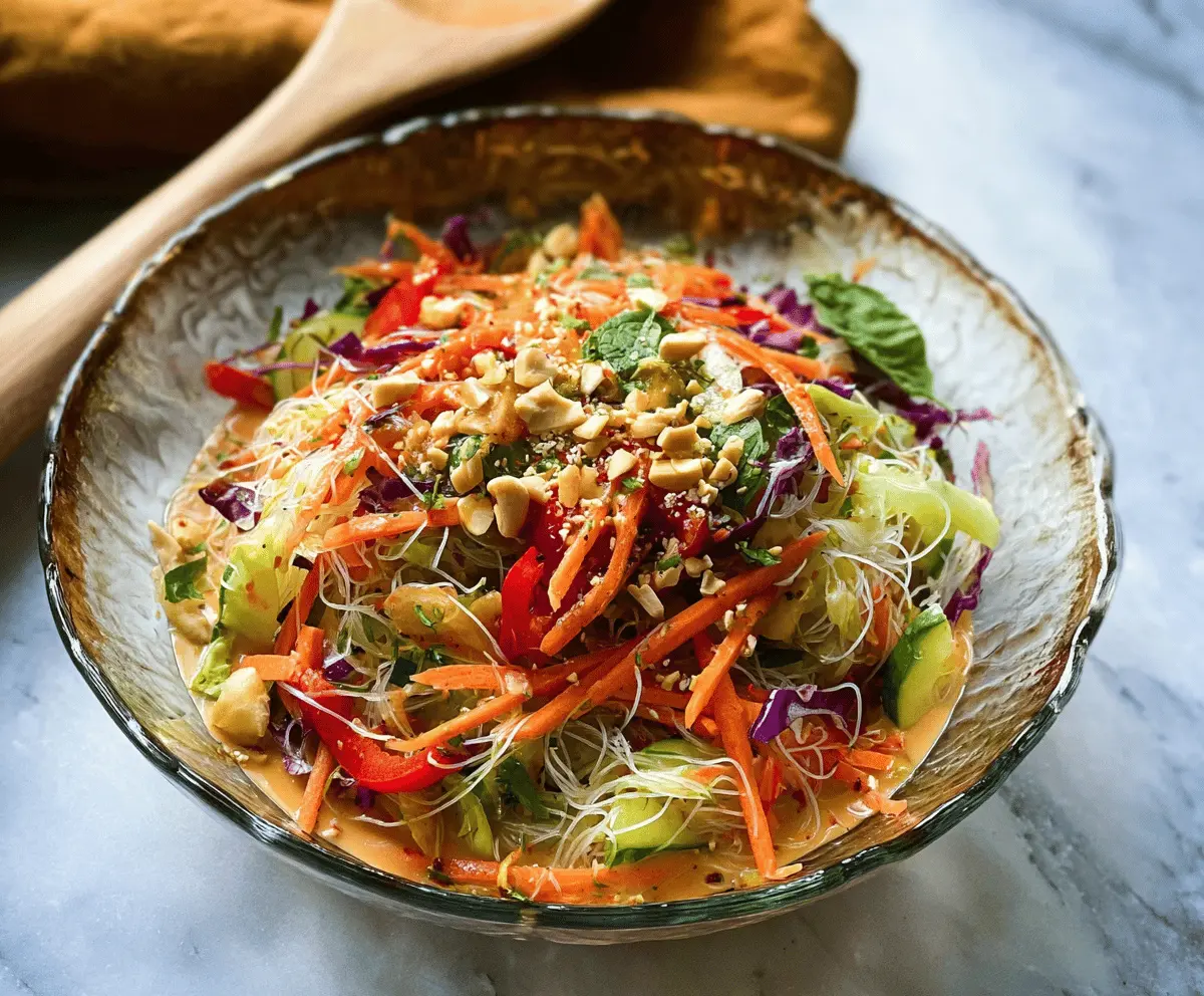 Fresh Spring Roll Salad with Spicy Ginger Dressing