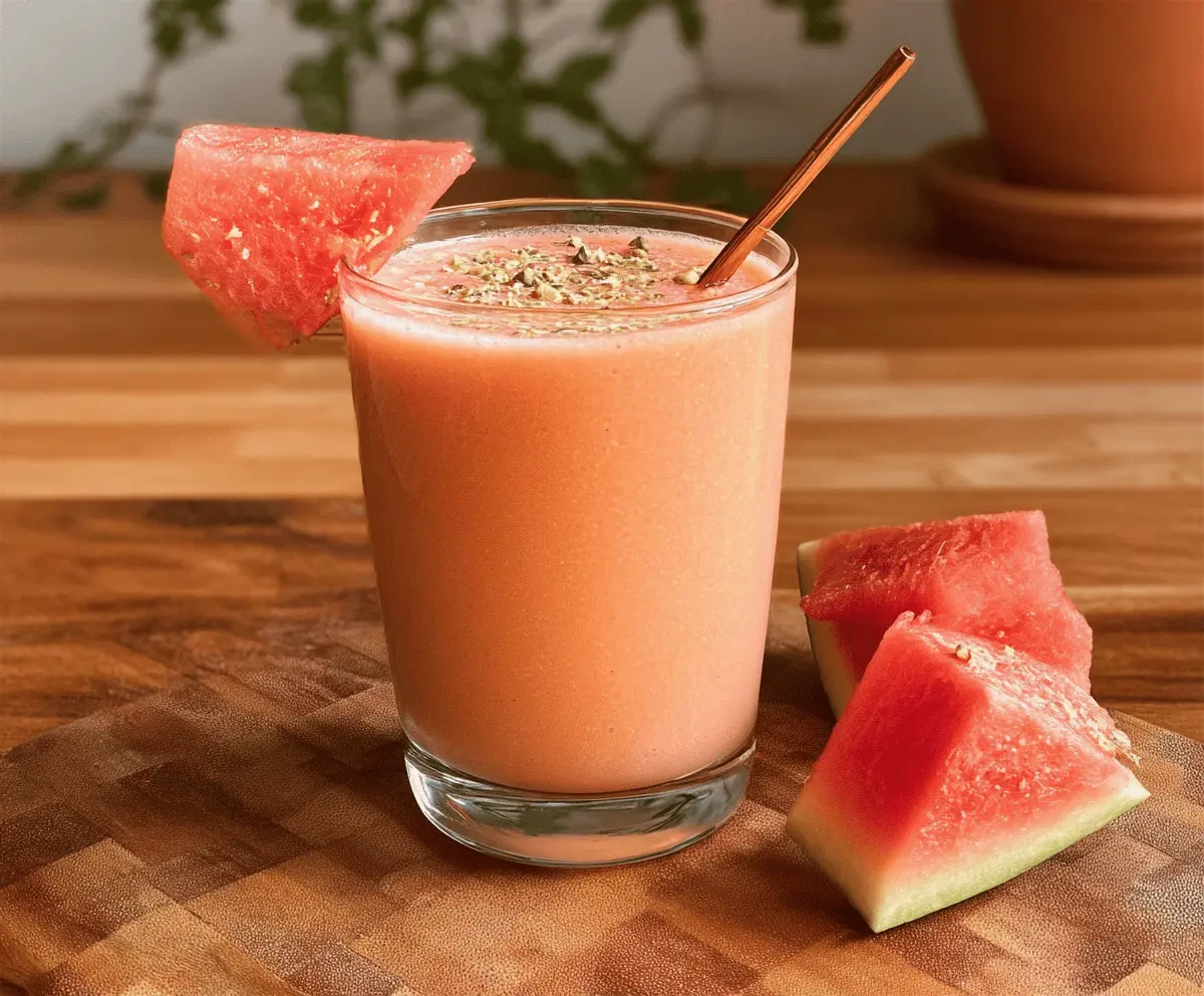Refreshing Watermelon Peach Smoothie Recipe